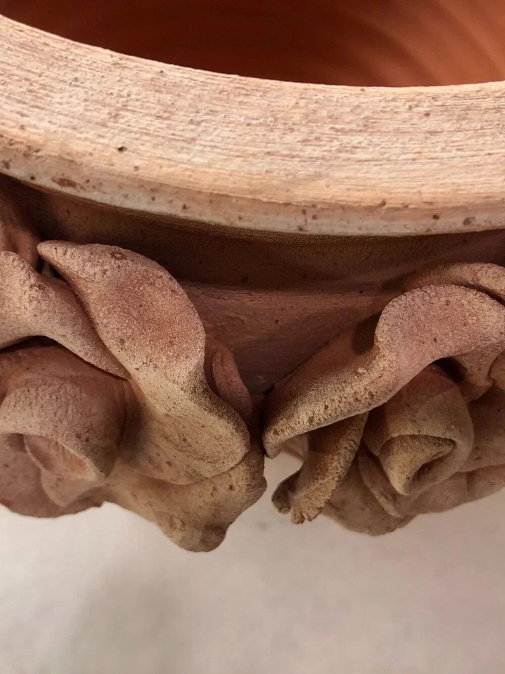 DIMA Terrecotte Rose Motif Terracotta Planter